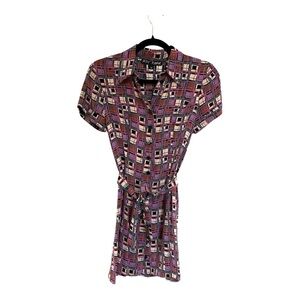 Vintage Black Label Betsey Johnson Abstract Print Dress Size M